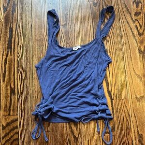 Garage purple/blue lace up on sides tank top XS